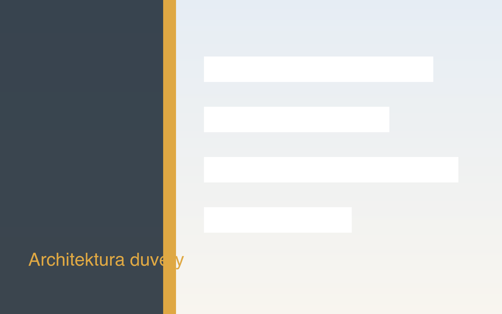 Architektura důvěry v dlouhých projektech