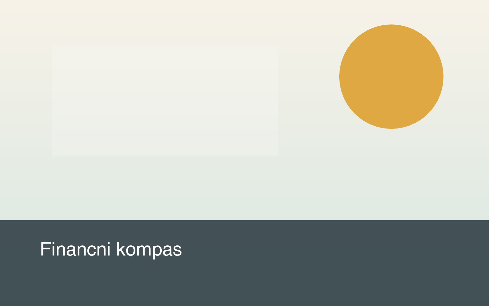 Finanční kompas pro rok 2026